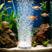 hygger transparent acrylic air stone aquarium bubbler kit with air tube ultra silent bubble stone