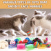 Quozuo 30 pc cat toy set, interactive kitten toy wand, cat balls with bells, non-toxic safe gift box