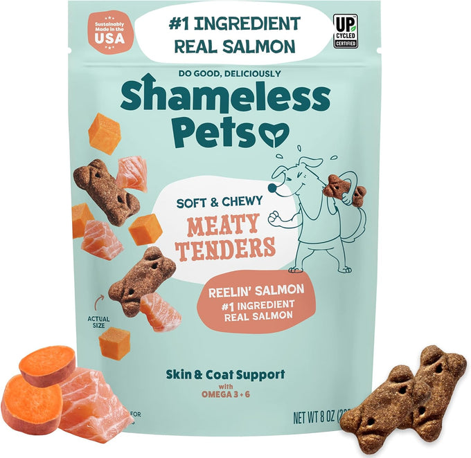 Shameless Pets Soft Dog Treats - Bacon Me Crazy Meaty Tenders, Grain Free, Healthy Treats for Small, Medium & Large Dogs, 8oz