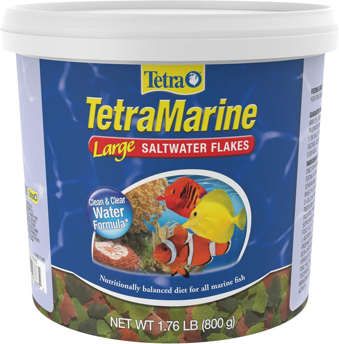 Tetra Marine Large Saltwater Flakes Nutritionally Balanced Fish Food for Saltwater Fish 5.65 oz