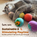 hustle & blush love ewe 3 pack 2 inch hand made felted cat toys for indoor play and exercise