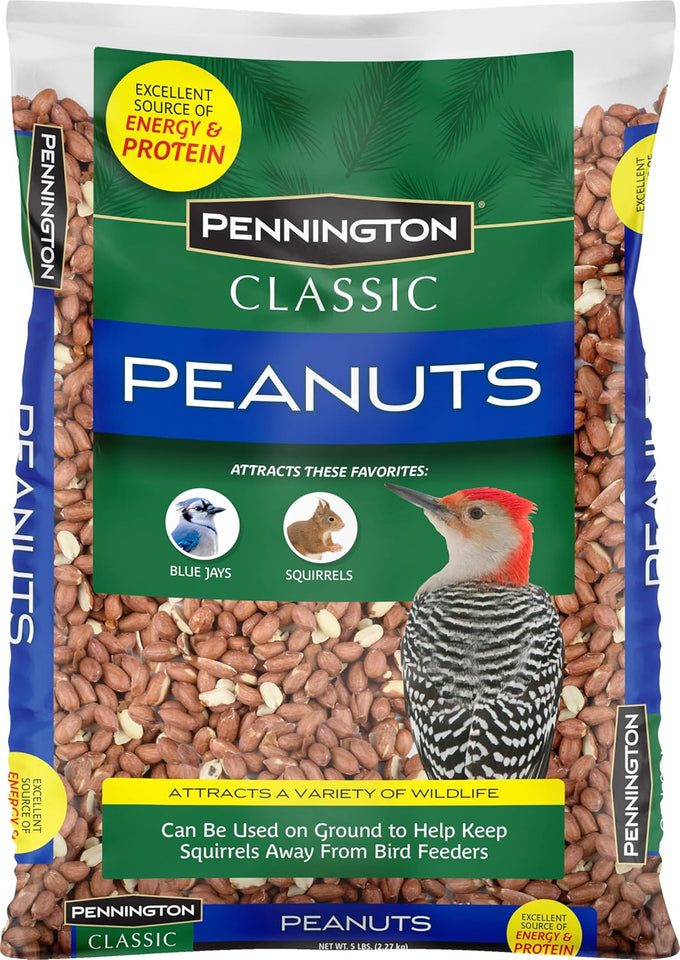 Pennington 100% Shelled Peanut Pieces, 5 pounds, Excellent Wildlife Attraction and Energy Source