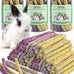 Bissap 36PCS rabbit chew sticks, mixed natural flower rose chrysanthemum and forget-me-not treats for small animals molar snacks