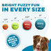 Outward Hound Squeaker Ballz, medium tennis balls, 2.5", 4-pack for dogs under 50 lbs, interactive dog toys