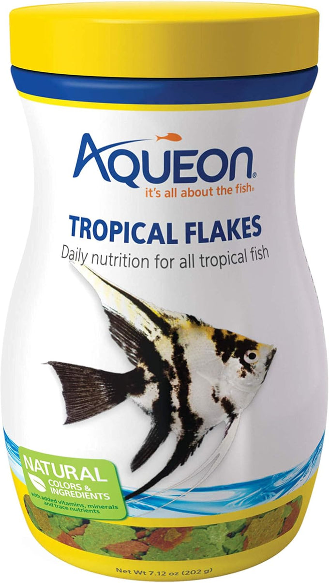 Aqueon Tropical Flakes, 2.29 Ounces, Natural Ingredients, Vitamins, and Minerals for Angelfish and Tropical Fish