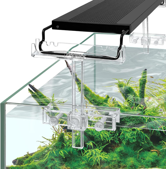 adjustable clear acrylic fish tank light riser stand aquarium lamp brackets kit for 2.34-4.7 inches light