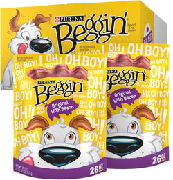 Purina Beggin' Strips Original Bacon Dog Treats, 26 oz. Pouches, Pack of 2