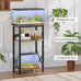 HOOBRO 3-Tier Fish Tank Stand with Storage, Rustic Brown, 20.5 x 11 inches, Metal Frame, BF52FT01