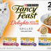 purina fancy feast cheddar grilled chicken, turkey, or whitefish and cheddar cheese gravy wet cat food 24-pack