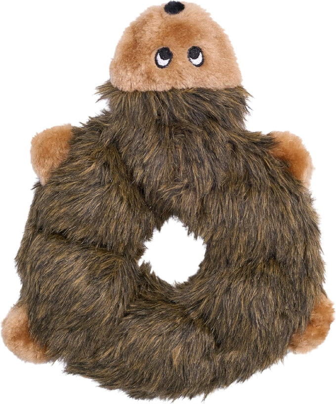 ZippyPaws Loopy No Stuffing Dog Toy for Small, Medium, & Large Dogs, Squeaky Pet Toy for Boredom, Soft Plush Puppy Products, Hedgehog Design
