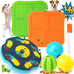 Forfon 9-pack dog puzzle toy set with lick mats, treat balls, and silicone spatula for small to medium smart dogs.