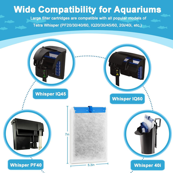 tetra whisper bio-bag filter cartridges 16 pack replacement aquarium filter