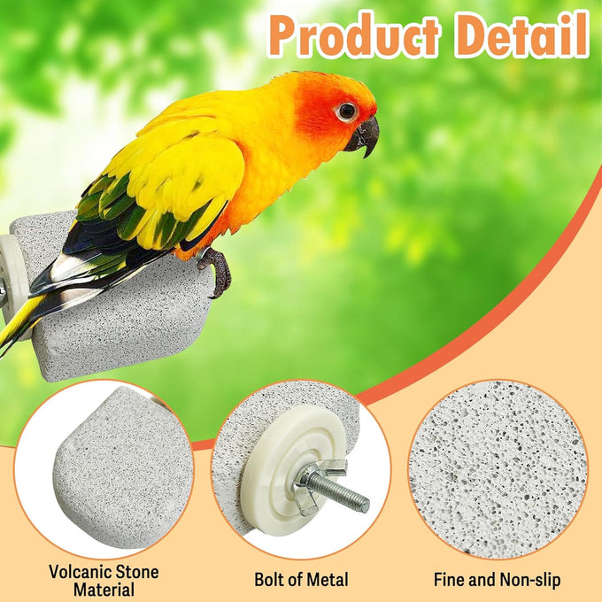 pinvnby 4-piece bird perch stands for small to medium parrots, cockatiels, lovebirds, conures, and finches