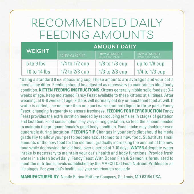 Purina Fancy Feast Dry Cat Food With Ocean Fish, Salmon, and Garden Greens Accents - 7 lb. Bag