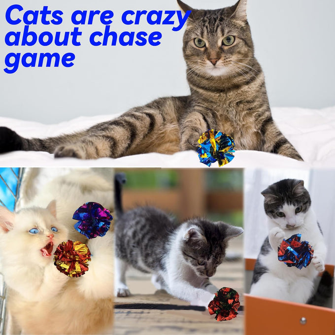 cat cat-crinkle-ball-toys 10-packs indoor-fit 2.3-inch-myyl-crinkle-balls-for-cats