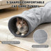 XiaPia 6-in-1 Collapsible Cat Tunnel with Interactive Roller Ball and Crinkle Hideout for Indoor Cats
