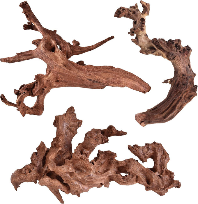 majoywoo Natural Coral Driftwood Assorted Branch 6-10" 3 Pcs Aquarium Decor Reptile Decorations
