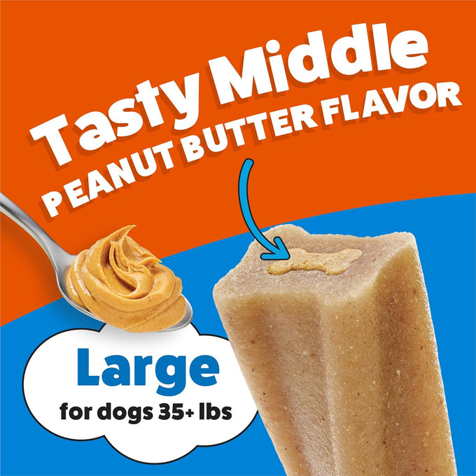 Purina Busy Bone Adult Dog Chew Treats Peanut Butter 10ct Pouch for Long Lasting Dental Care