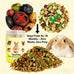 Hamster and Bunny freeze-dried fruit and vegetable salad with natural fiber and vitamins, 3.88oz resealable jar