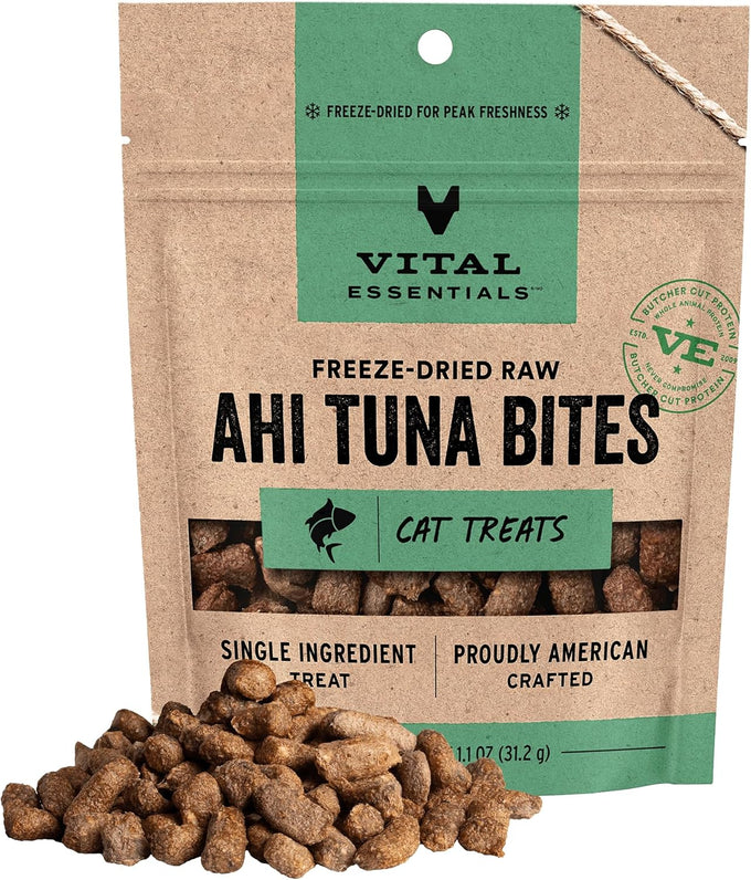 Vital Essentials freeze-dried rabbit cat treats, single protein, grain free, crunchy, 0.9 oz bag, premium quality
