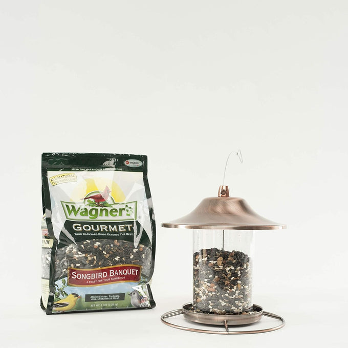 Wagner's songbird banquet wild bird food, 5-pound bag, all-natural, high-quality mix with sunflower seeds and nuts