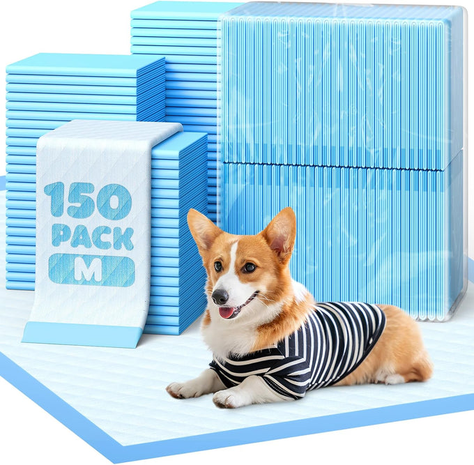 powools 100-pack x-large puppy pads for dogs potty training with leak-proof quick-dry design and 6-layer wee wee pads