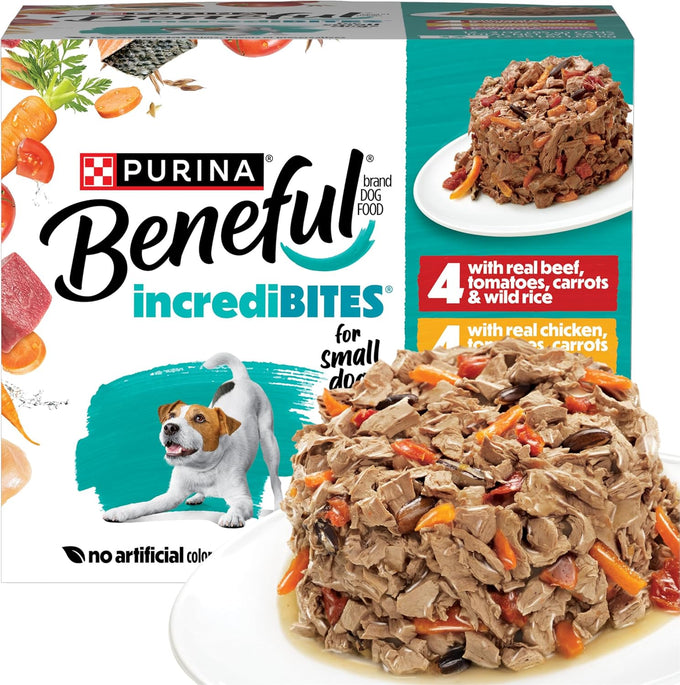 Beneful Purina Small Breed Wet Dog Food Variety Pack, IncrediBites