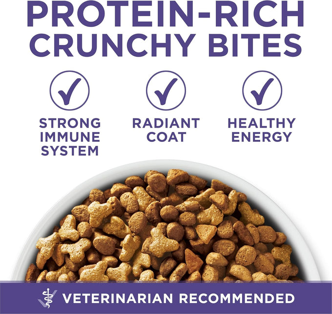 Natural adult dry cat food for hairball control with real chicken, high-protein recipe and crunchy kibble.
