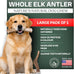 Mountain Valley elk antlers for dogs - 100% natural & organic chews, no odor, no mess, long lasting, grade A, large size