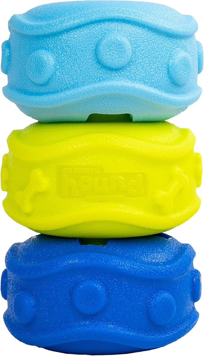 Outward Hound Triple Jack Interactive Multi-Squeak Dog Toy with Colorful Textures for Indoor and Outdoor Play