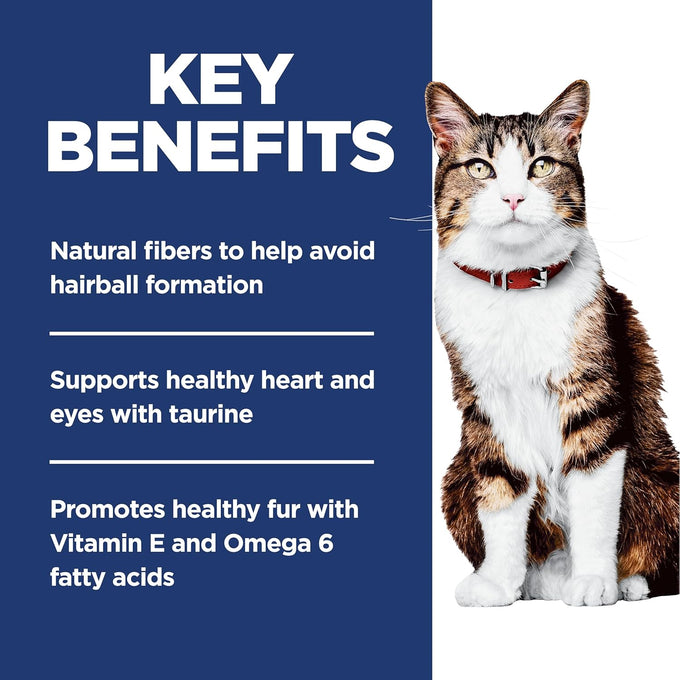 Hill's Science Diet Adult 1-6 Hairball Control Dry Cat Food, Chicken, 3.5 lb. Bag