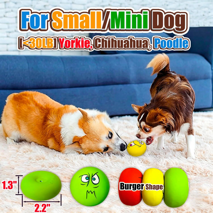 HolySteed Latex Dog Squeaky Toys for Small Dogs, 6pcs, Soft, Natural, Non-Toxic, Lead-Free, Chewing Teething Toy