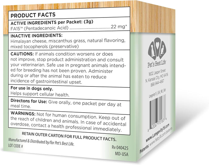 yummy comb longevity15 c15:0 fatty acid health supplement for medium dogs healthy pet supply