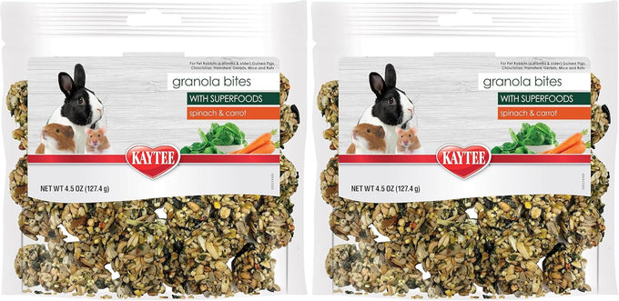 Kaytee Granola Bites with Superfoods Cranberry Apple and Flax for Small Pets 4.5 oz
