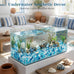DomeStar 150PCS Assorted Blue Fake Ice Rocks, Aquarium Gravels for Fish Tanks Decorations and Home Table Scatter