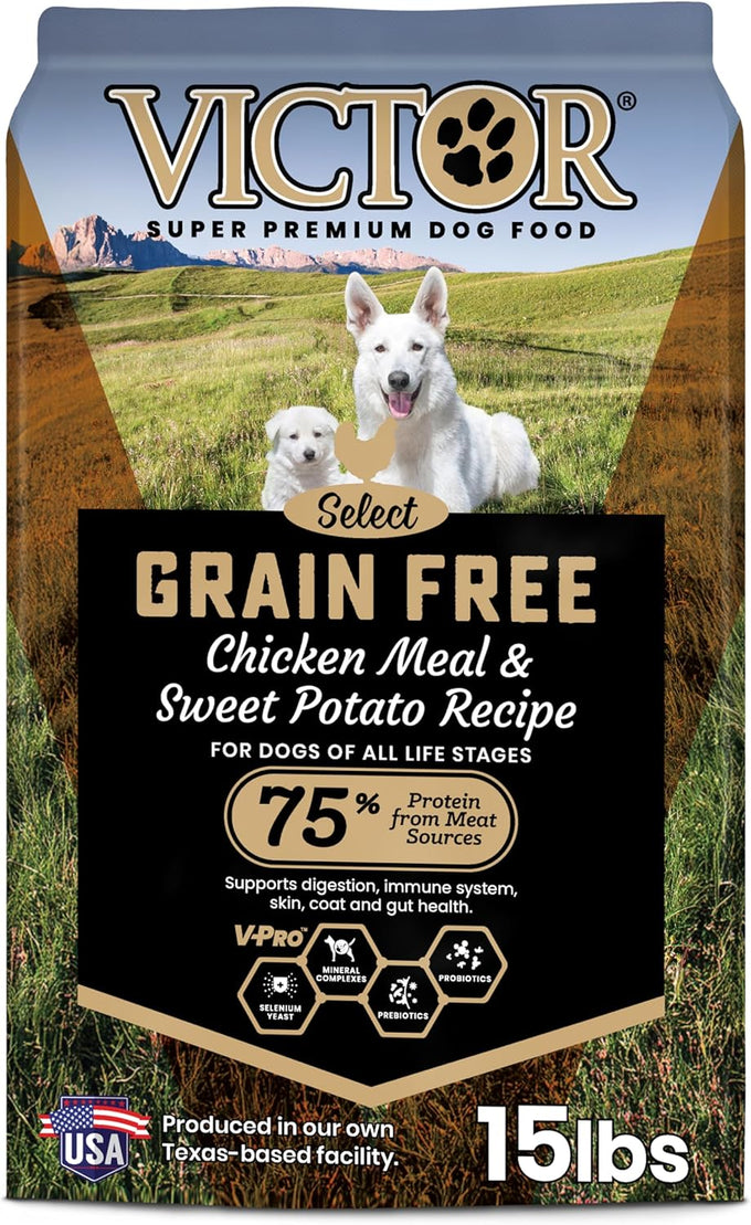 VICTOR Grain-Free Chicken & Sweet Potato Dog Food - 33% Protein