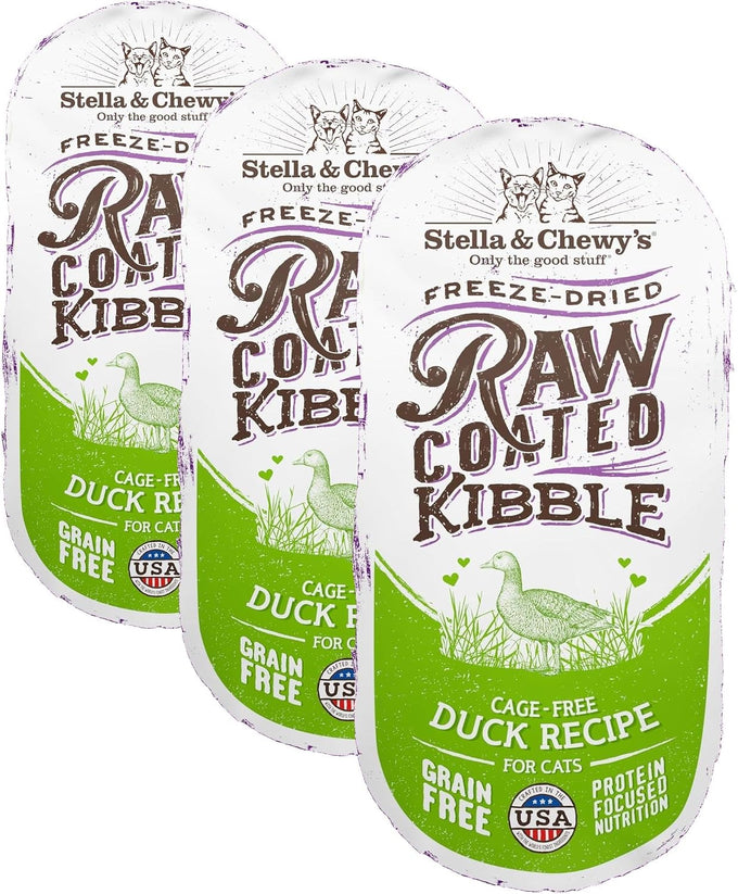Stella & Chewy's Raw Coated Cat Food - High Protein, Grain-Free Kibble with Cage-Free Chicken - Premium Digestive Support with Probiotics - Natural Small Kibble - Perfect For Picky Eaters - 2.5lb Bag