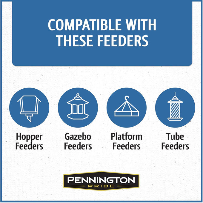 Pennington 22.5-lb Wild Bird Seed for Outside Feeders, Critter-Proof Bucket, Songbird Favorites and Year-Round Nutrition