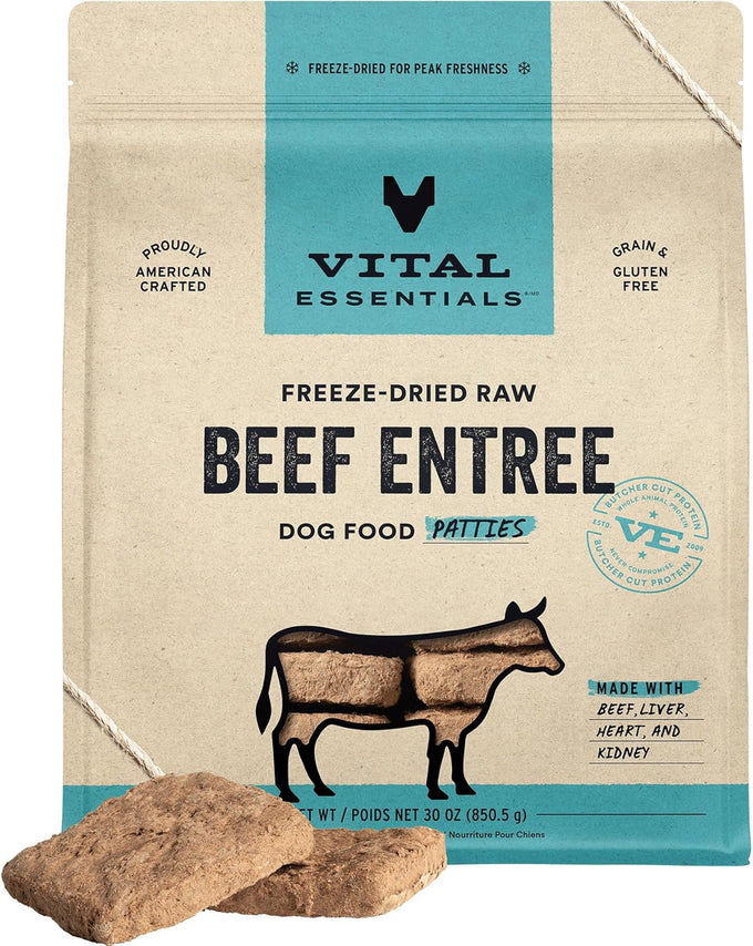 vital essentials freeze dried raw rabbit dog food 14oz bag high protein grain free dry dog food