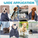 WOUSEDO 40'' x 23.6'' Microfiber Dog Towels 2-Pack Grey