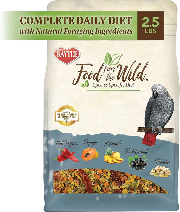 Kaytee Premium Foraging Mix Natural Pet Parrot Food 2.5 Pound