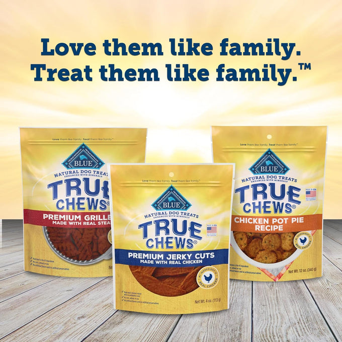 Blue Buffalo True Chews Premium Jerky Cuts 4oz Dog Treats with Natural Chicken Ingredients