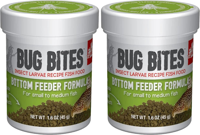 Fluval Bug Bites Bottom Feeder Fish Food, 1.60 Oz. Granules for Small to Medium Sized Fish, A6586