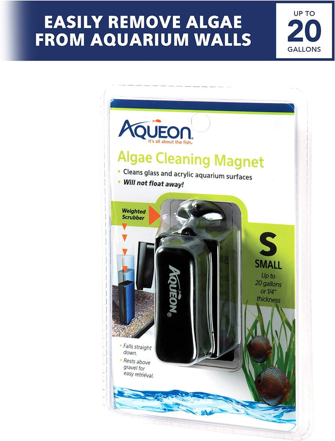 Aqueon Aquarium Algae Scraper for Glass/Acrylic, Small, Black - Easy Fish Tank Cleaning