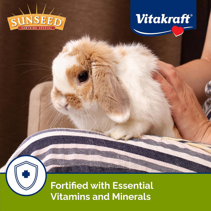 Sun Seed Vita Prima Adult Rabbit Food 4 lbs. high-fiber hay base, vitamin-enriched mix, variety of grains and fruits