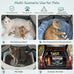 Siedihit grey small dog cat playpen, portable pop up enclosure kennel with carrying case for dogs cats rabbits
