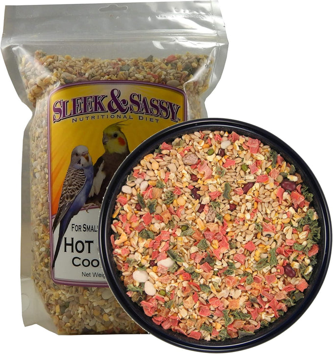 Hot & Hearty Premium Cooking Diet for Birds SLEEK & SASSY, 40 oz, Family Owned & Operated, Natural Ingredients