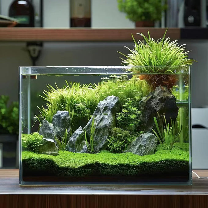 Vimvins 3 gallon frameless glass fish tank for betta, goldfish, snails, shrimp and aquatic planting
