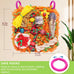 Bird toys for small & medium parrots - natural foraging & shredding cage hanging toys with seagrass mat, starfruit, loofah slices, 1 pc