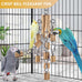 KATUMO 304 Stainless Steel and Natural Hardwood Large Bird Parrot Toy with Detachable Parts for Macaws, Cockatoos, African Greys